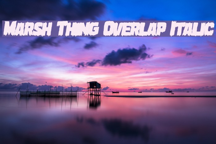 Marsh Thing Overlap Italic Font examples