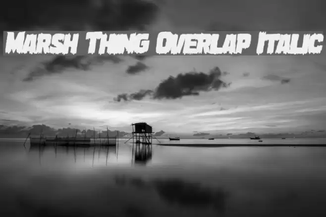 Marsh Thing Overlap Italic Font examples
