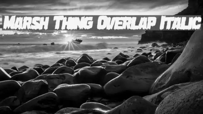 Marsh Thing Overlap Italic Font examples
