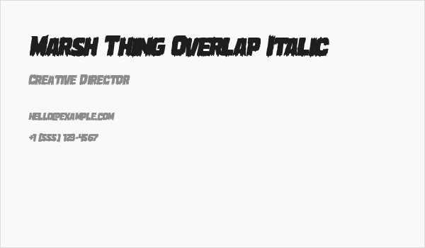 Marsh Thing Overlap Italic Business Card