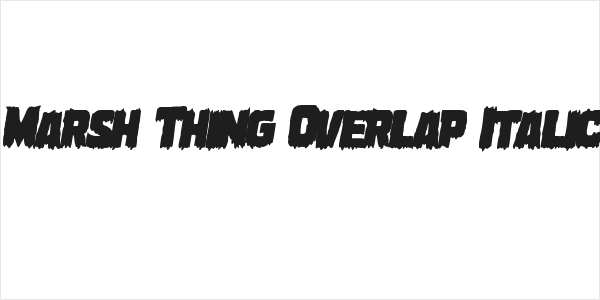 Marsh Thing Overlap Italic Logo