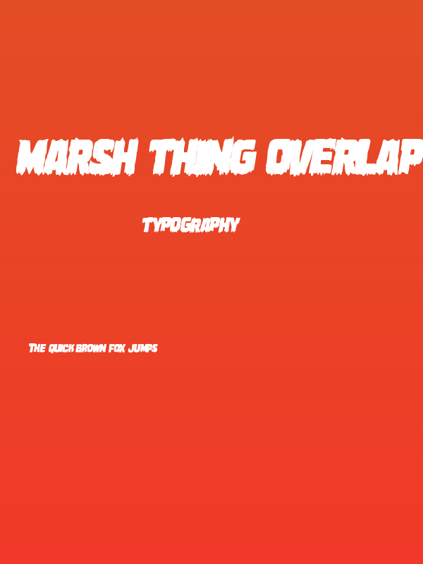 Marsh Thing Overlap Italic Poster