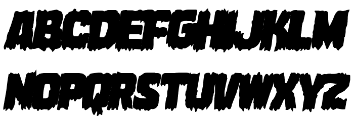 Marsh Thing Overlap Italic Font LOWERCASE