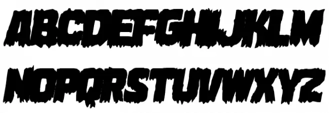 Marsh Thing Overlap Italic Font LOWERCASE