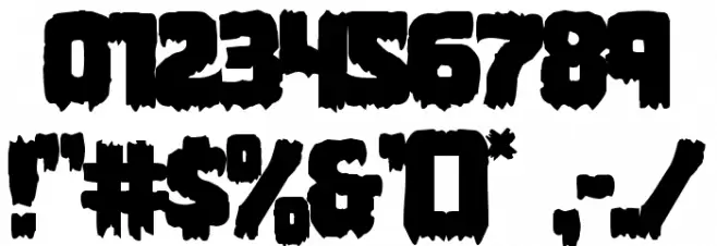 Marsh Thing Overlap Font OTHER CHARS