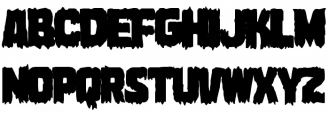 Marsh Thing Overlap Font Litere mari