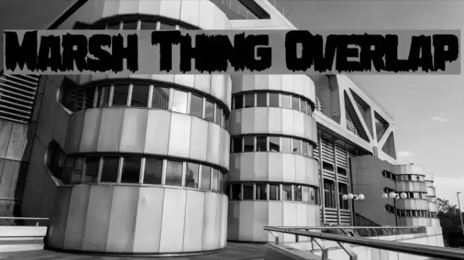 Marsh Thing Overlap Font examples