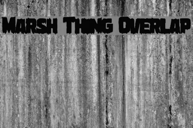 Marsh Thing Overlap Font examples