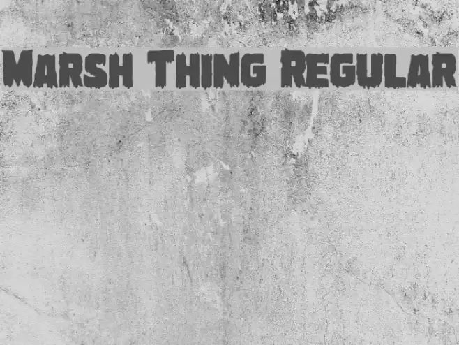 Marsh Thing Regular Font examples