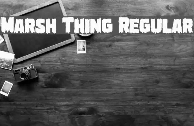 Marsh Thing Regular Font examples