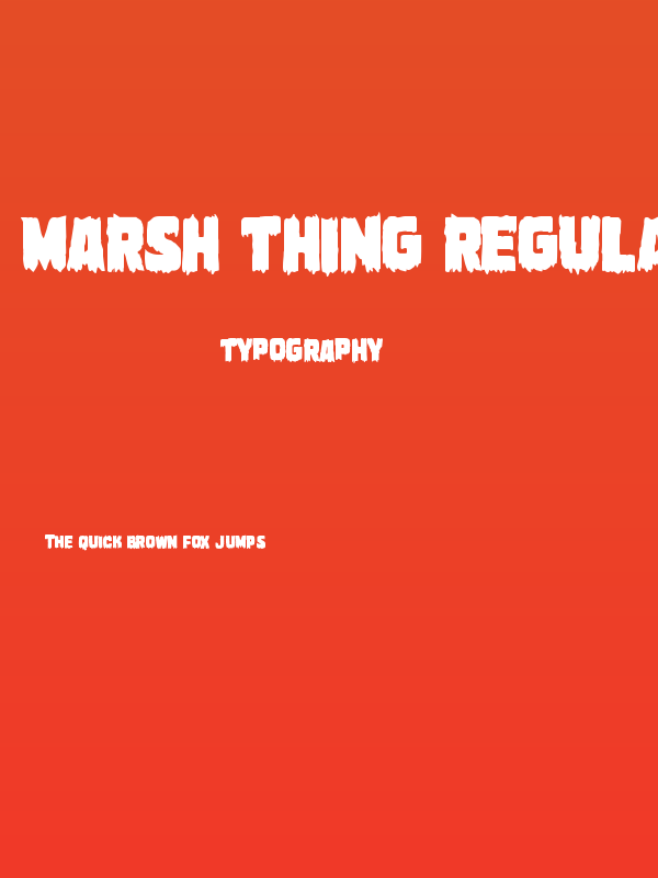 Marsh Thing Regular Poster
