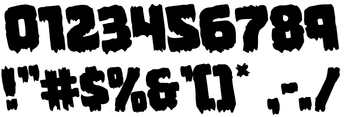 Marsh Thing Rotated Font OTHER CHARS