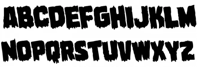 Marsh Thing Rotated Schriftart Groß