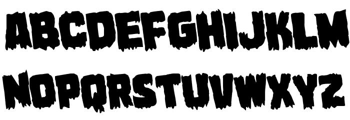 Marsh Thing Rotated Font LOWERCASE