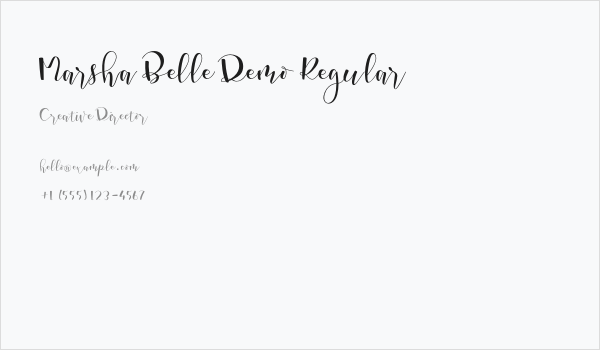 Marsha Belle Demo Regular Business Card