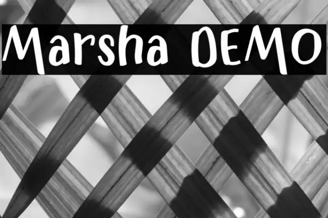 Marsha DEMO Font examples