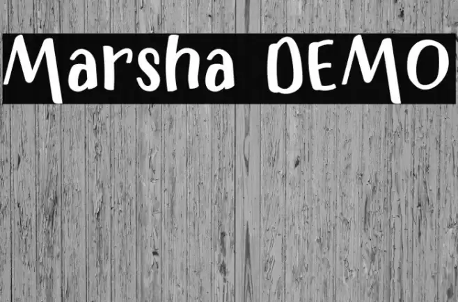 Marsha DEMO Font examples