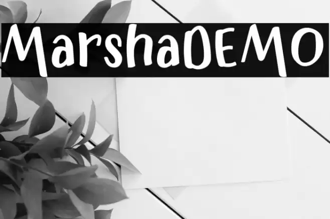 MarshaDEMO Font examples