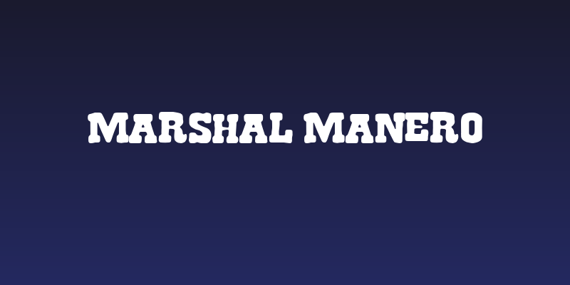 Marshal Manero Social Header