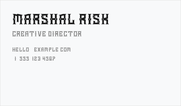 Marshal Risk Business Card