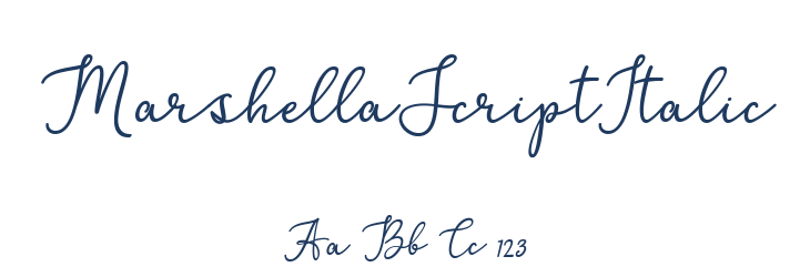 MarshellaScriptItalic Font Preview