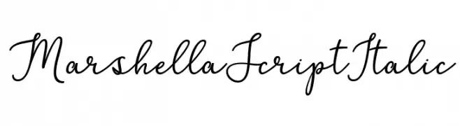 MarshellaScriptItalic  免费字体下载