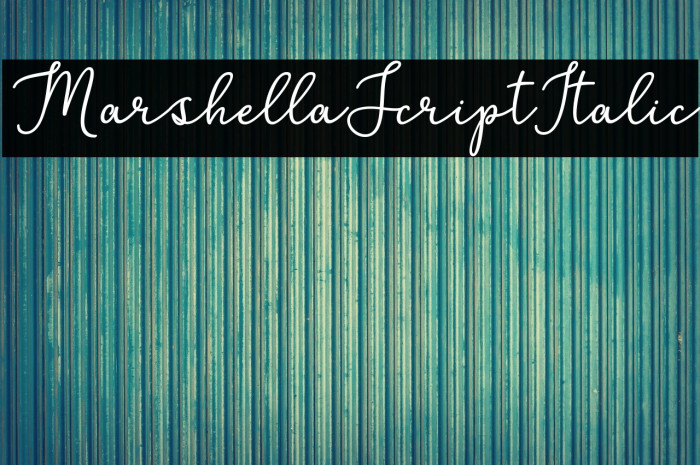 MarshellaScriptItalic Example 3