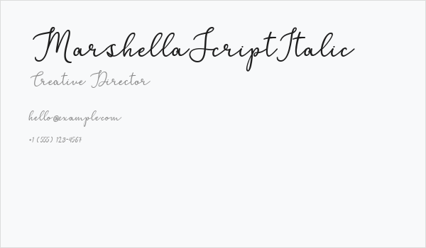 MarshellaScriptItalic Business Card