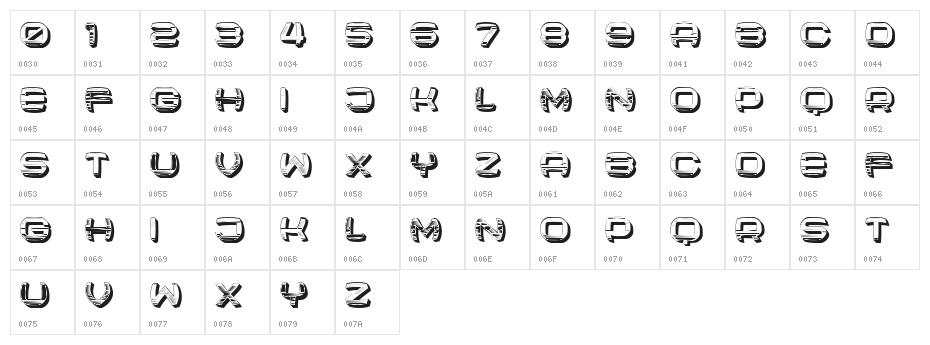 Marshland Regular Character Map