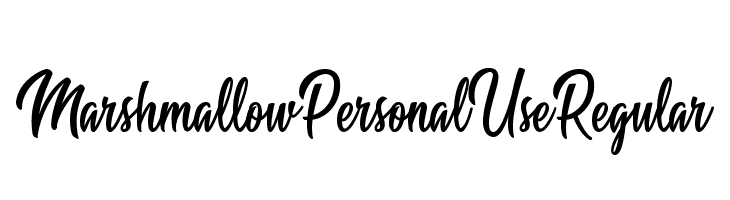 Marshmallow Personal Use Regular  フリーフォントのダウンロード