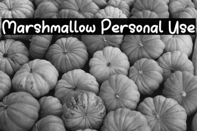 Marshmallow Personal Use Font examples