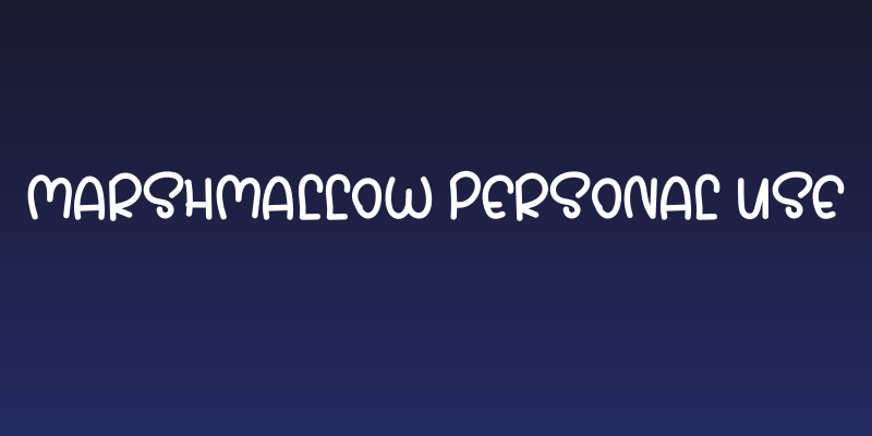Marshmallow Personal Use Social Header