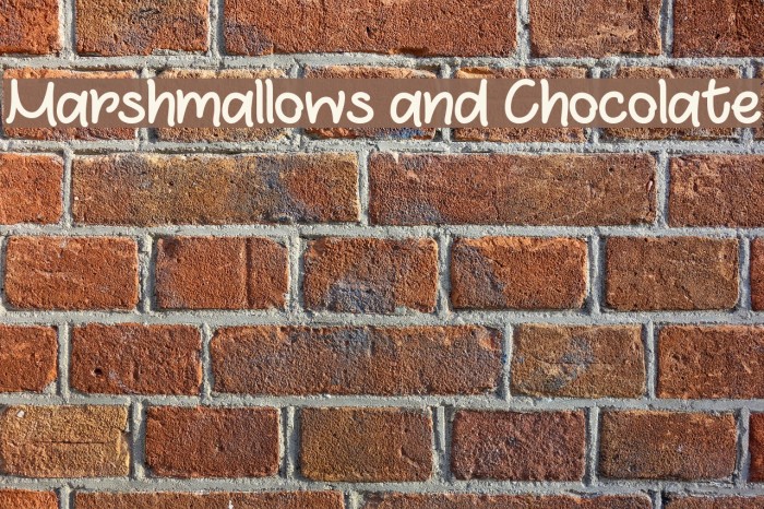Marshmallows and Chocolate Font examples