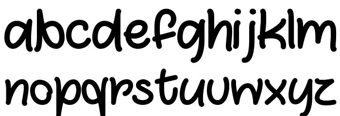 Marshmallows and Chocolate Font LOWERCASE