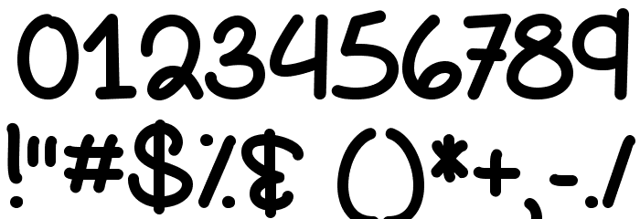 MarshmallowsandChocolate Font OTHER CHARS