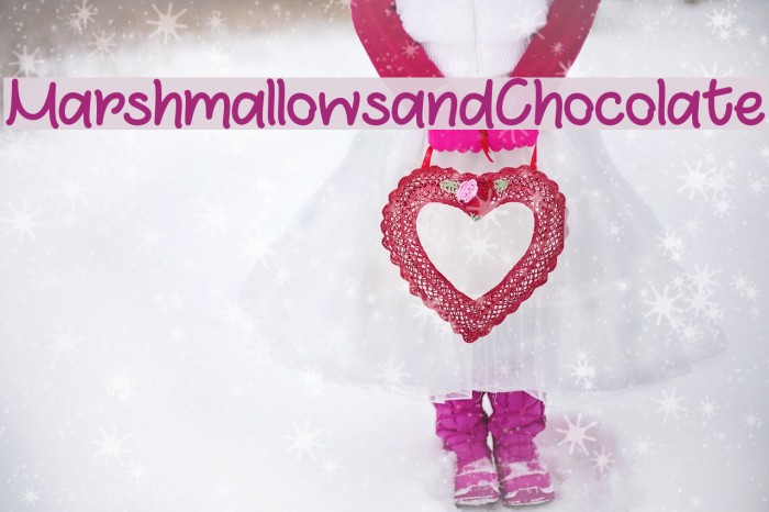 MarshmallowsandChocolate Font examples