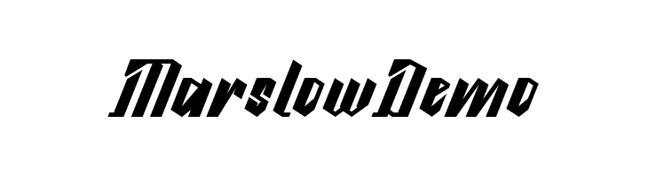 Marslow Demo  フリーフォントのダウンロード
