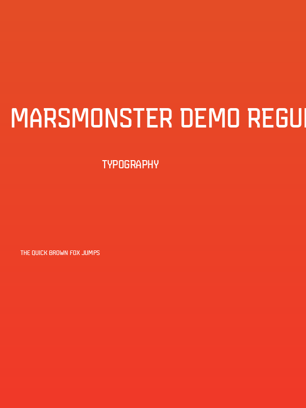 Marsmonster Demo Regular Poster