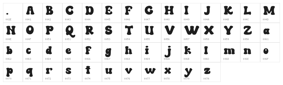 Marson Regular Character Map