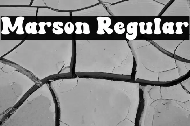 Marson Regular フォント examples