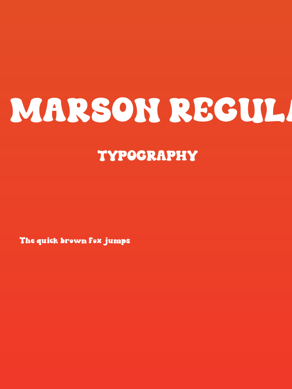 Marson Regular Poster
