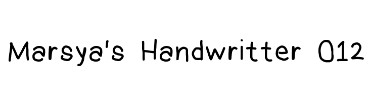 Marsya's Handwritter 012 Font