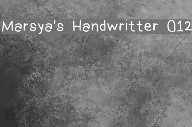 Marsya's Handwritter 012 Fuentes examples