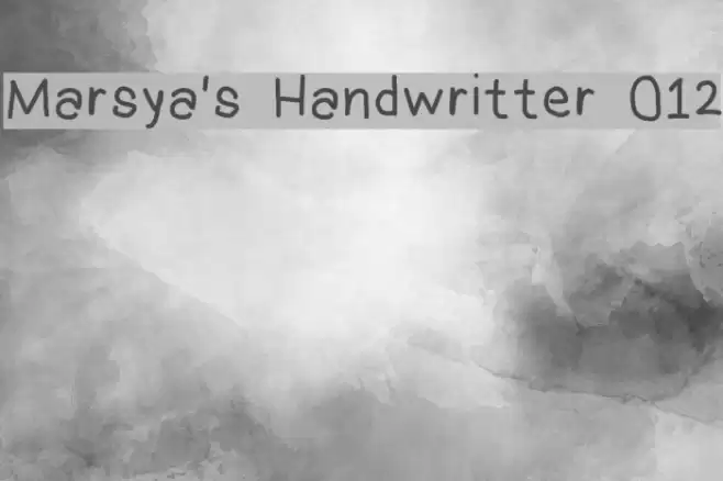Marsya's Handwritter 012 Fuentes examples
