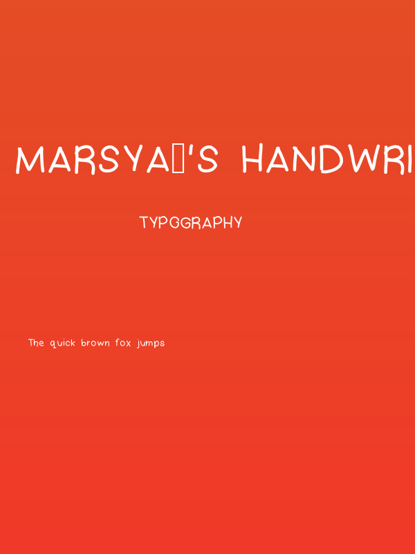 Marsya's Handwritter 012 Poster