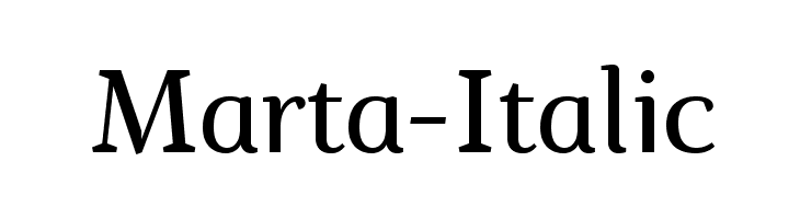 Marta-Italic Font