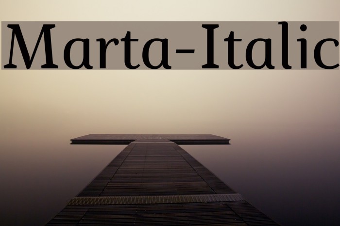 Marta-Italic Font examples