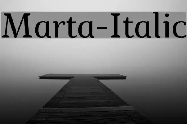 Marta-Italic Font examples