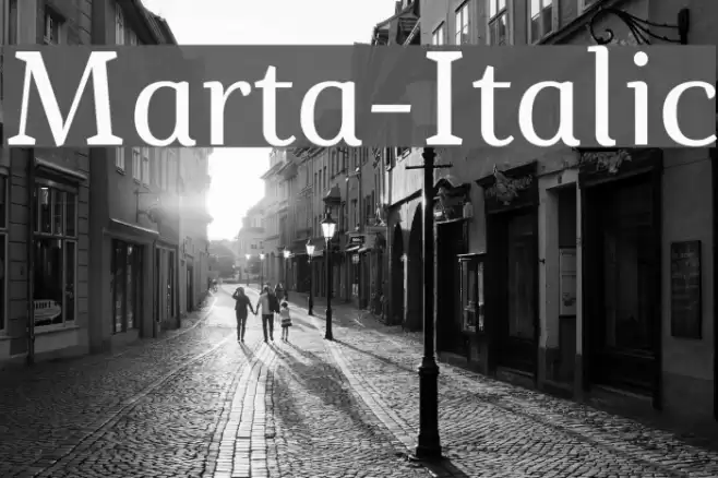 Marta-Italic Font examples