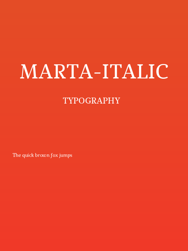 Marta-Italic Poster